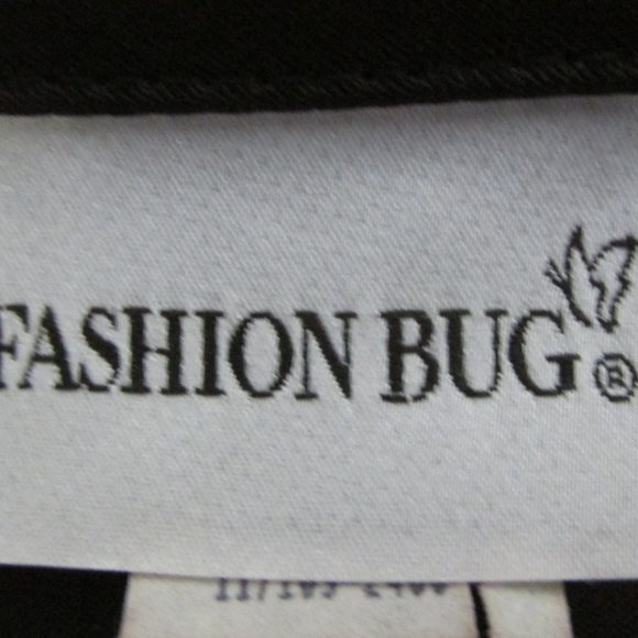 FASHION BUG WOMEN'S SIZE L (12) SUIT BLACK JACKET & SKIRT STRETCH MADE IN USA - Picture 8 of 9